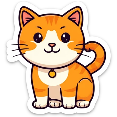 ginger cat smiling sticker