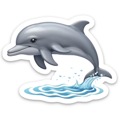 with dolphin please sticker