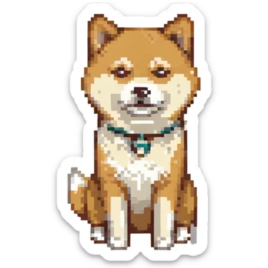 Shiba Inu sitting in a movie theater, variation 1 sticker