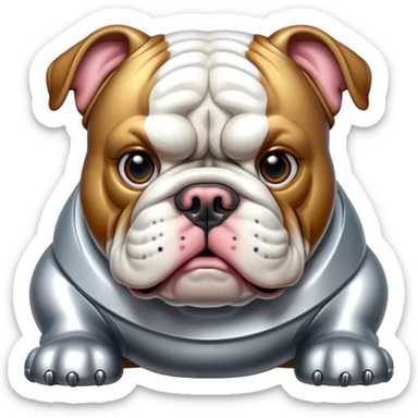 mechanical English bulldog sticker