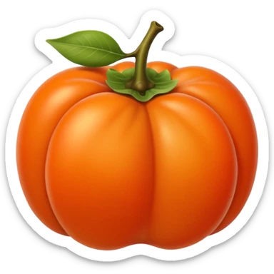 persimmon fruit smooth sticker