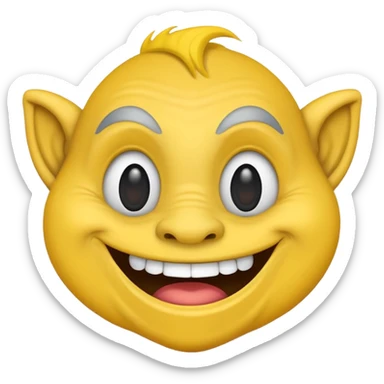 Troll face emoji sticker