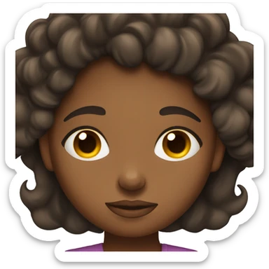 Brunette black girl sleeping sticker