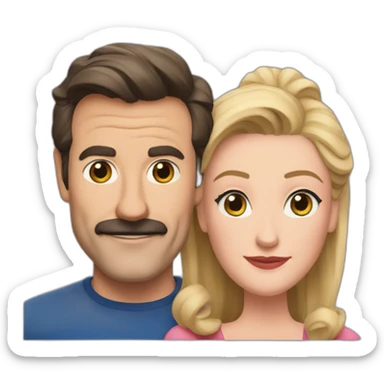 Ted Lasso and Rebecca Welton sticker