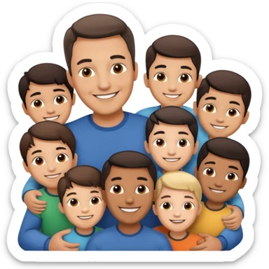 a father with many children sticker