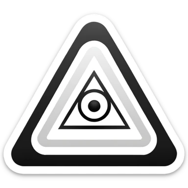 iOS style emoji, minimal summoning symbol, three dots triangle sticker