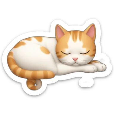 sleeping cat sticker