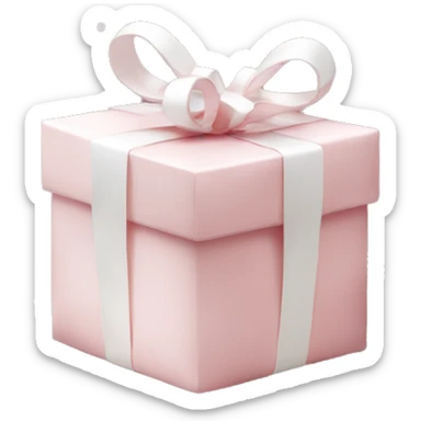 Light pink Christmas gifts under a white Christmas tree  sticker