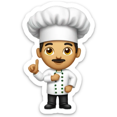Mexican chef doing Italian hand gesture sticker