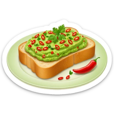 guacamole toast  sticker