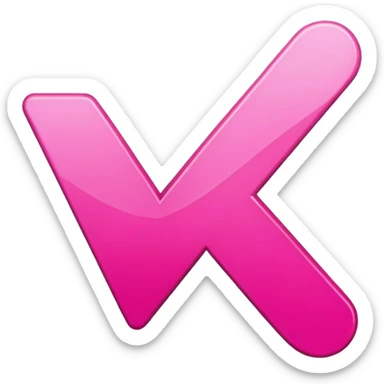 Pink check mark sticker