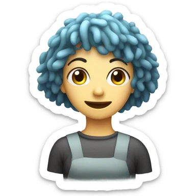 Bacteria girl sticker