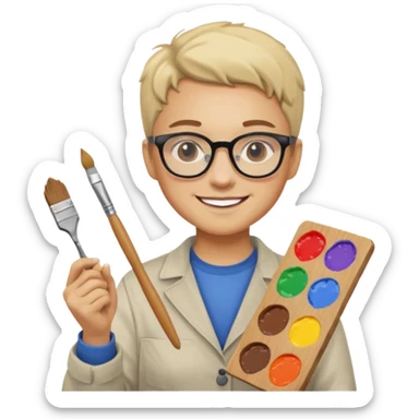 un professeur d'arts plastiques sticker