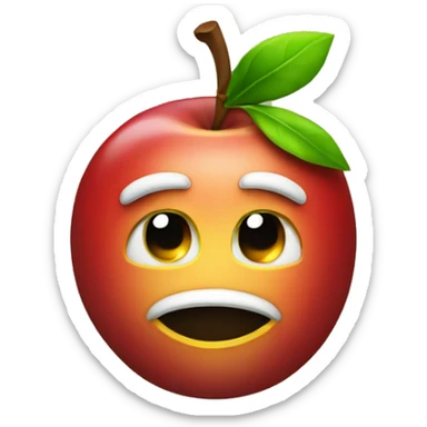 Apple Logo wearing a christmas head  sticker