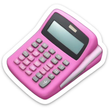 pink calculator sticker