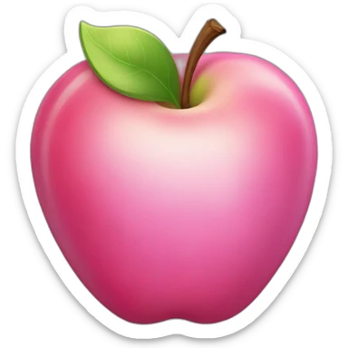 pink apple sticker