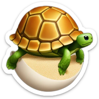 Tortue sur oeuf sticker