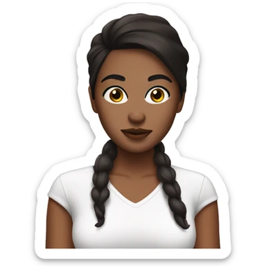 Brunette baddie with a skincare mask  sticker