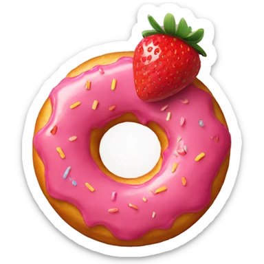 strawberry donut sticker