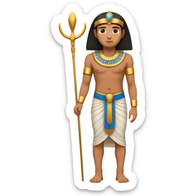 fullbody ancient Egyptian worker without fancy hat sticker