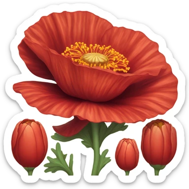 red floer sticker