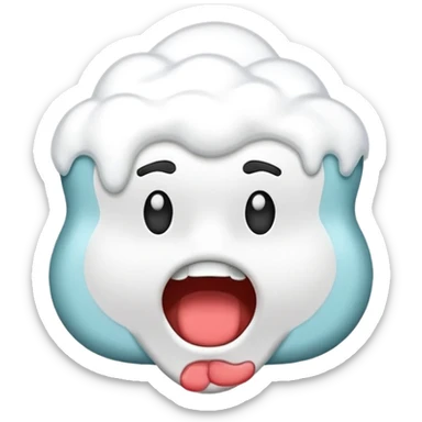 frothing at the mouth sticker