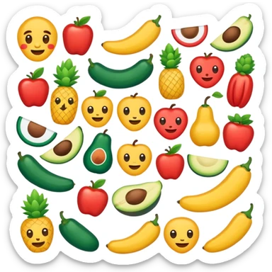 ios 18 emojis for mexico with happy colours sticker