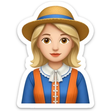woman with dutch clothing sticker