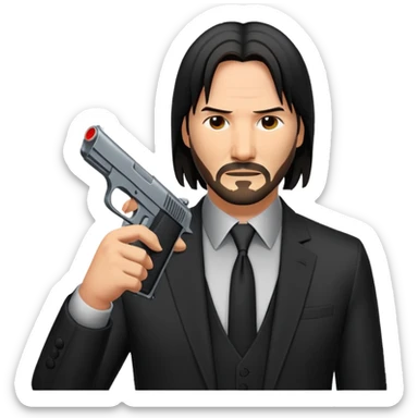 Masculinity John wick emoji 100x100 pixel sticker