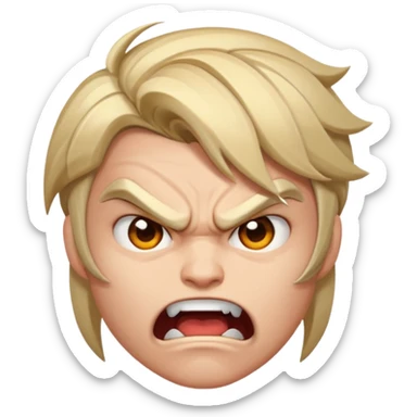 angry emoji of a different Mobile Legends: Bang Bang character, intense expression, game style sticker