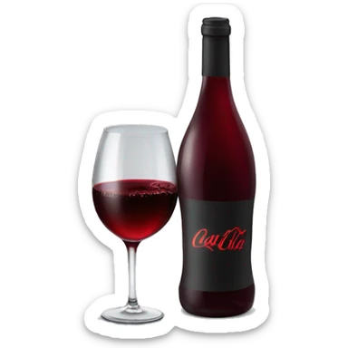 red wine with coke sticker