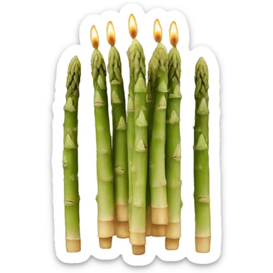 birthday candles that look like asparagus sticker