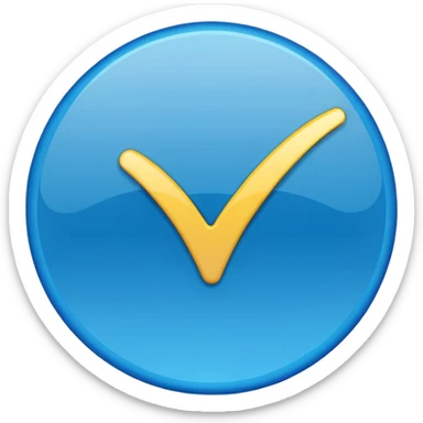 Blue checkmark emoji for verification  sticker