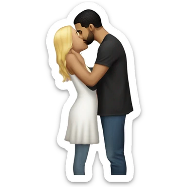 drake kissing girl  sticker
