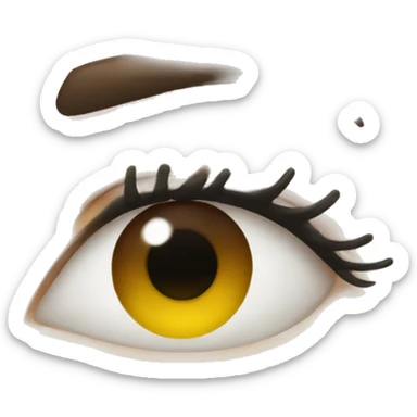 eyes down eyelashes sticker