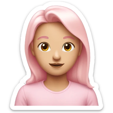 Pastel pink heart sticker