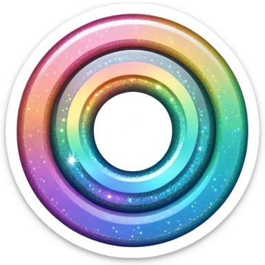 Glitter inner circle sticker