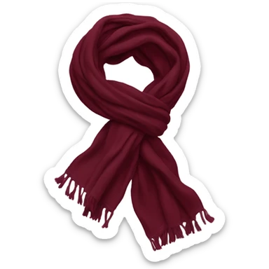 Scarf burgundy sticker
