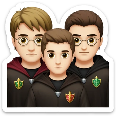 Harry Potter, Cedric Diggory, and Viktor Krum as Triwizard champions sticker