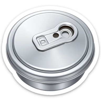 Sterling silver soda can cap sticker