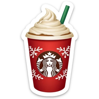  Christmas Starbucks coffee sticker