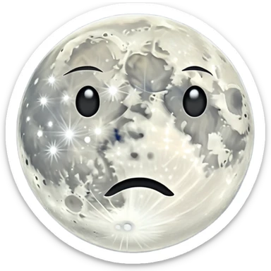 Two full moons in darkness sticker