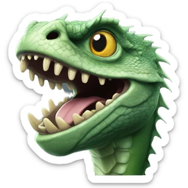 Basilisk from Harry Potter in full growth and with open mouth  sticker