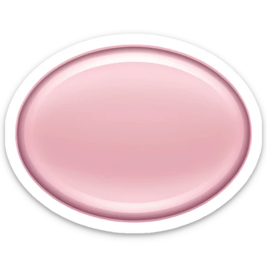 light pink metallic oval shape sticker