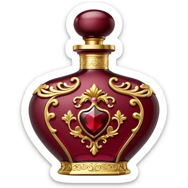 burgundy perfume sticker