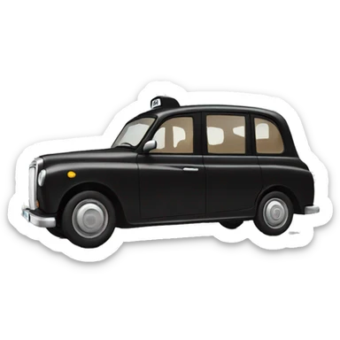 black London taxi sticker