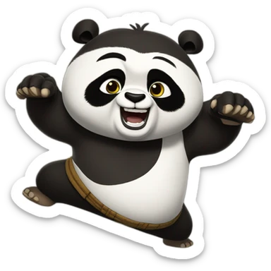 Kung fu panda calvo sticker