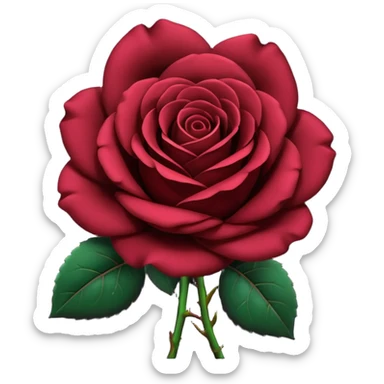 Black rose emoji sticker