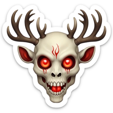 Create an emoji of  a scary Wendigo full bodied sticker