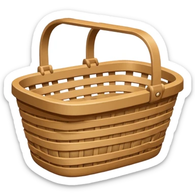 empty wicker basket sticker